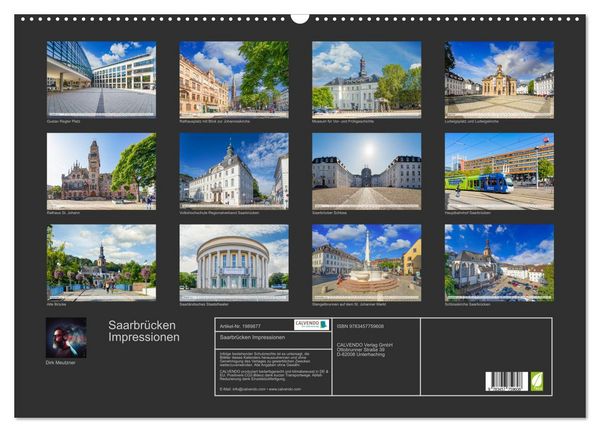Produktbild: Saarbr&uuml;cken Impressionen (Wandkalender 2026 DIN A2 quer), CALVENDO Monatskalender