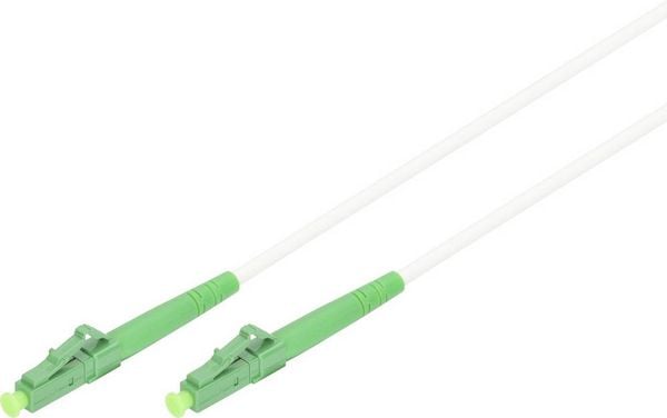 Digitus DK-2933A-05-LCA-SX Glasfaser LWL, Glasfaser Anschlusskabel 100 cm Weiß, Grün, Minz-Grün, Dunkel-Grün (seidenmatt) [1x LC APC-Stecker - 1x