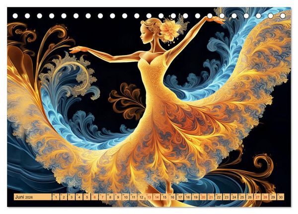Produktbild: Wundervolle Tanzschwingungen (Tischkalender 2026 DIN A5 quer), CALVENDO Monatskalender