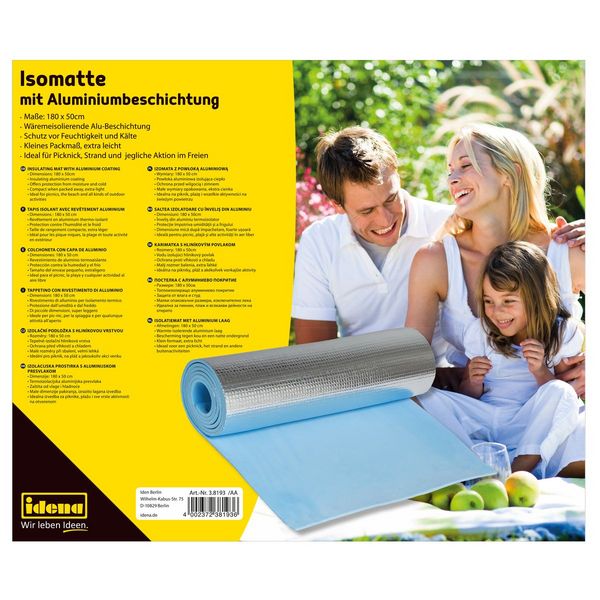 Produktbild: Idena Isomatte mit Alu-Unterseite 180x50cm St&auml;rke 0,5cm