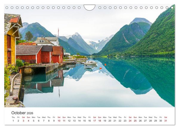 Produktbild: Norway - landscapes and fjords in western Norway (Wall Calendar 2026 DIN A4 landscape), CALVENDO 12 Month Wall Calendar