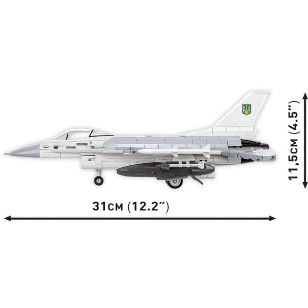 Produktbild: COBI Armed Forces 5893 - F-16AM Fighting Falcon, Mehrzweckflugzeug, Bausatz mit Sockel 1:48, 500 Klemmbausteine