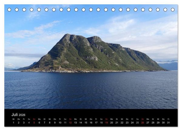 Produktbild: Impressionen von Norwegen entlang der Hurtigruten (Tischkalender 2026 DIN A5 quer), CALVENDO Monatskalender