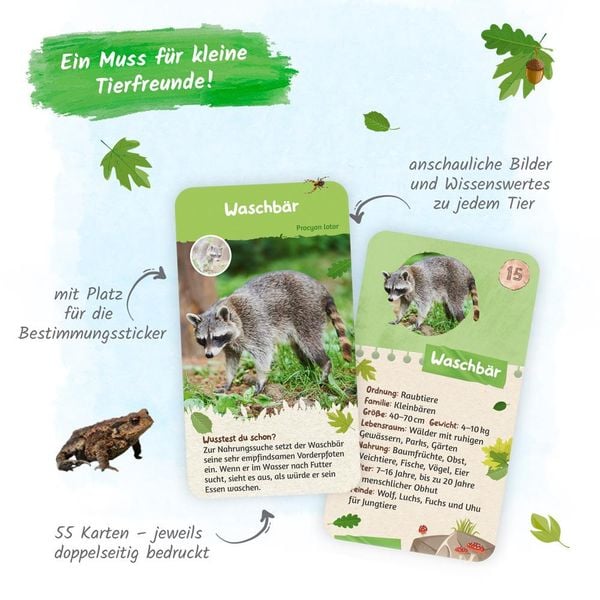 Produktbild: Tr&ouml;tsch 55 Lernkarten Heimische Tiere