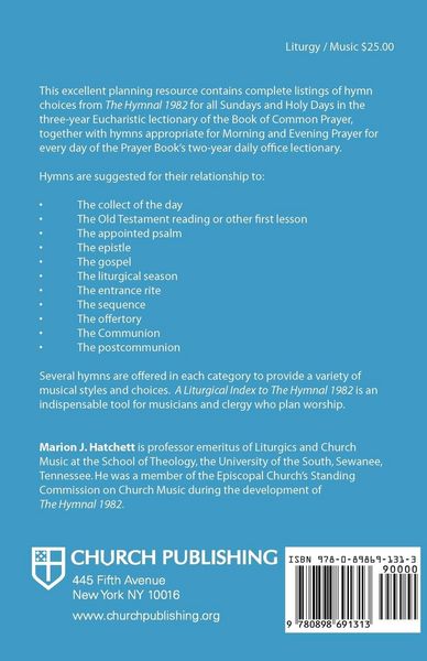 Produktbild: A Liturgical Index to the Hymnal 1982