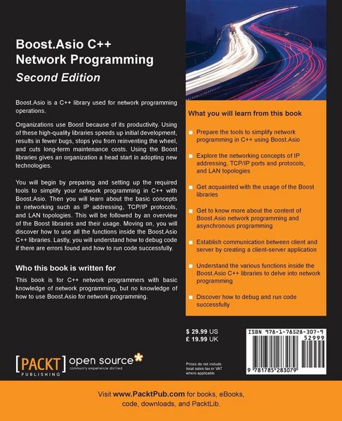 Produktbild: Boost.Asio C++ Network Programming - Second Edition