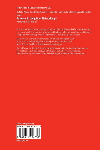 Produktbild: Advances in Ubiquitous Networking 2