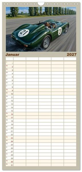 Produktbild: Familienplaner 2027 - N&auml;chster Halt: Rennstrecke mit 5 Spalten (Wandkalender, 21 x 45 cm) CALVENDO