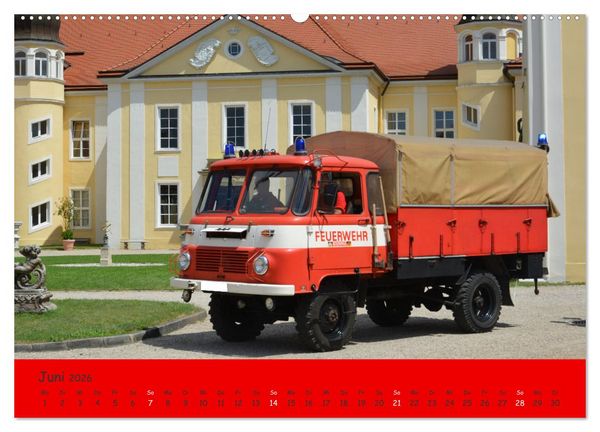 Produktbild: DDR Feuerwehr Klassiker (hochwertiger Premium Wandkalender 2026 DIN A2 quer), Kunstdruck in Hochglanz