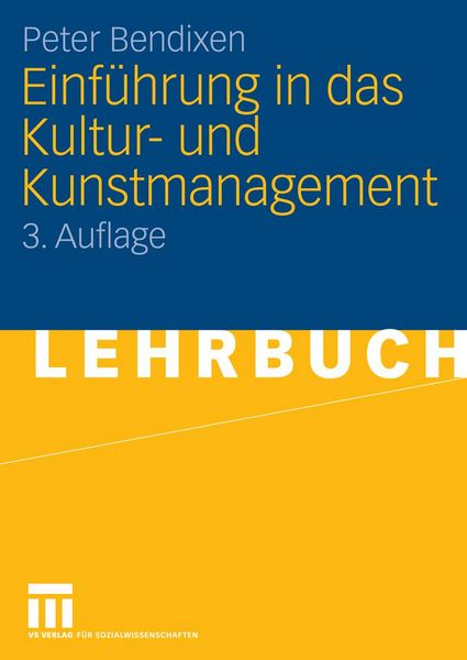 Produktbild: Einf&uuml;hrung in das Kultur- und Kunstmanagement