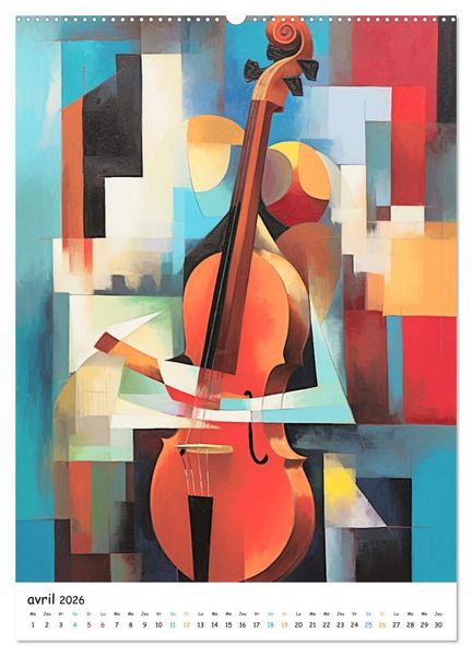 Produktbild: Ballade symphonique (Calendrier mural 2026 DIN A2 horizontal) calendrier de bureau