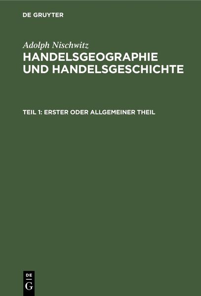 Produktbild: Erster oder allgemeiner Theil