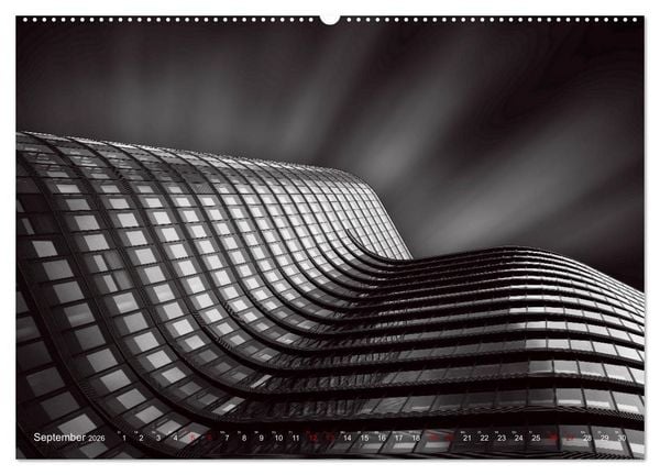 Produktbild: Monochrome Architektur (Wandkalender 2026 DIN A2 quer), CALVENDO Monatskalender