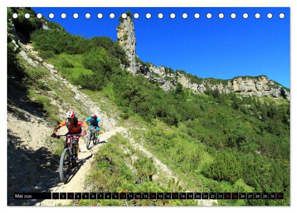 Produktbild: Mountainbike Traumpfade (Tischkalender 2026 DIN A5 quer), CALVENDO Monatskalender