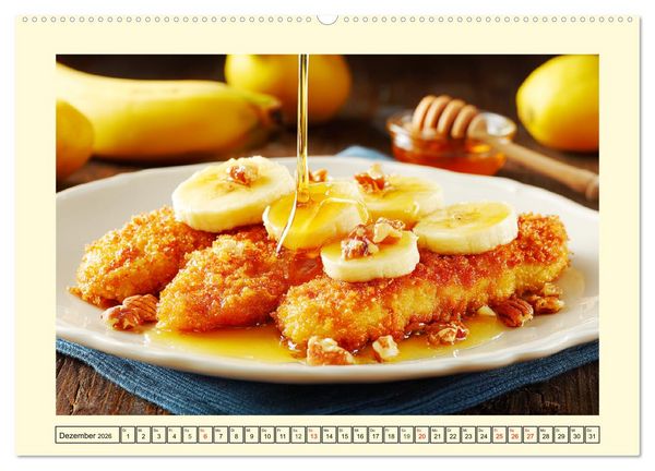 Produktbild: Die goldene Kruste. Panierter Genuss und knuspriges Gl&uuml;ck (Wandkalender 2026 DIN A2 quer), CALVENDO Monatskalender