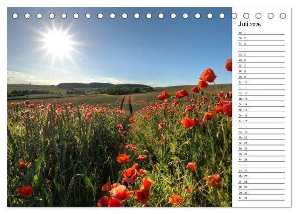 Produktbild: Ein Traum von Mohn (Tischkalender 2026 DIN A5 quer), CALVENDO Monatskalender