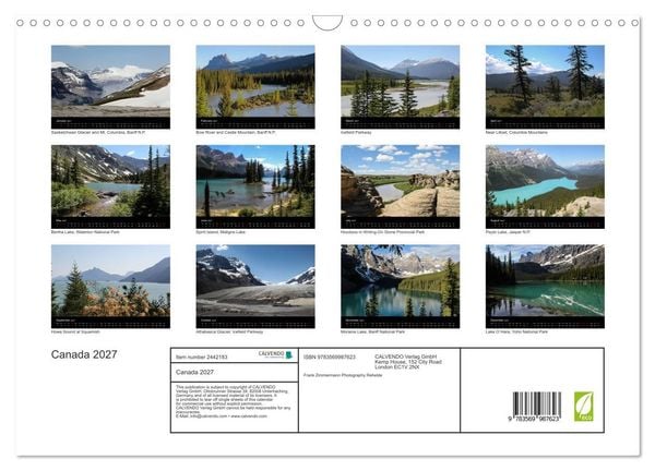 Produktbild: Canada 2027 (Wall Calendar 2027 DIN A3 landscape), CALVENDO 12 Month Wall Calendar