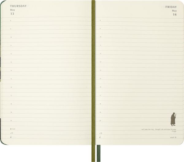 Produktbild: Moleskine 12 Monate Der Herr der Ringe Tageskalender 2027, L/A5, 1 Tag = 1 Seite, fester Einband