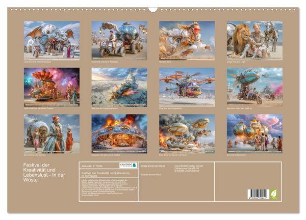 Produktbild: Festival der Kreativit&auml;t und Lebenslust - In der W&uuml;ste (Wandkalender 2026 DIN A2 quer), CALVENDO Monatskalender