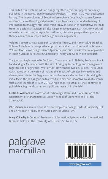 Produktbild: Enacting Research Methods in Information Systems: Volume 1