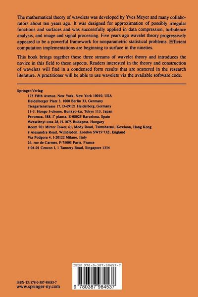 Produktbild: Wavelets, Approximation, and Statistical Applications