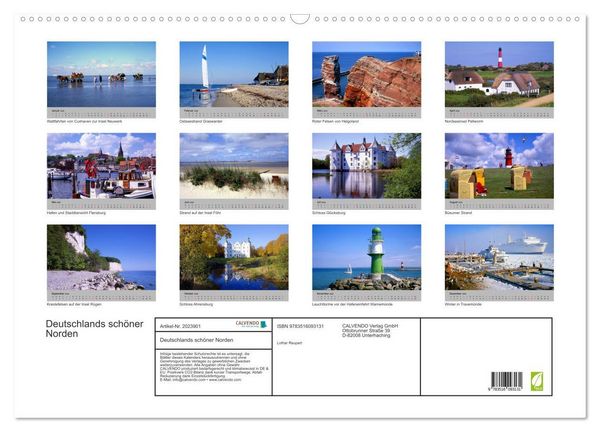 Produktbild: Deutschlands sch&ouml;ner Norden (Wandkalender 2026 DIN A2 quer), CALVENDO Monatskalender