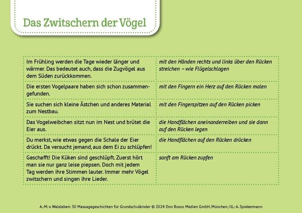 30 Massagegeschichten für Grundschulkinder