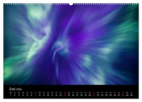 Produktbild: Nordlichtkalender (Wandkalender 2026 DIN A2 quer), CALVENDO Monatskalender