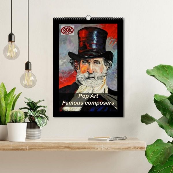 Produktbild: Pop Art Famous composers (Wall Calendar 2027 DIN A3 portrait), CALVENDO 12 Month Wall Calendar