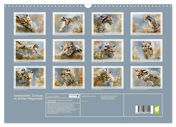 Produktbild: Nebelparder. Zuhause im dichten Regenwald (Wandkalender 2027 DIN A3 quer), CALVENDO Monatskalender