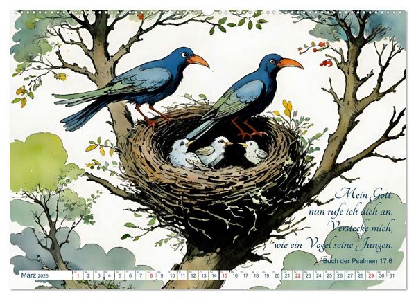 Produktbild: Du bist ein Segen! Segensw&uuml;nsche aus der Bibel (hochwertiger Premium Wandkalender 2026 DIN A2 quer), Kunstdruck in Hochglanz