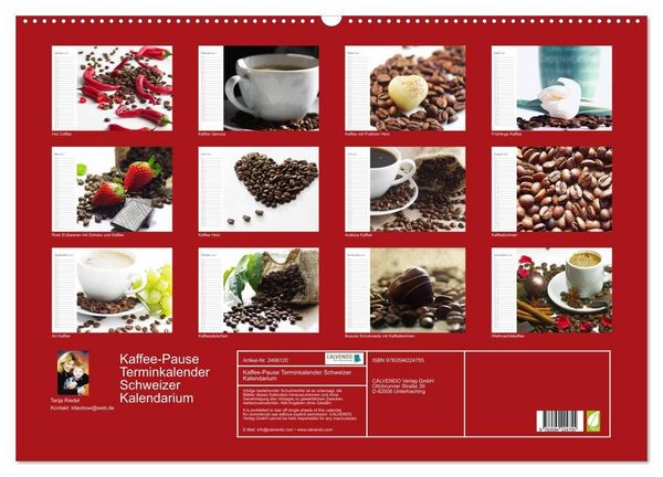 Produktbild: Kaffee-Pause Terminkalender Schweizer Kalendarium (Wandkalender 2027 DIN A2 quer), CALVENDO Monatskalender