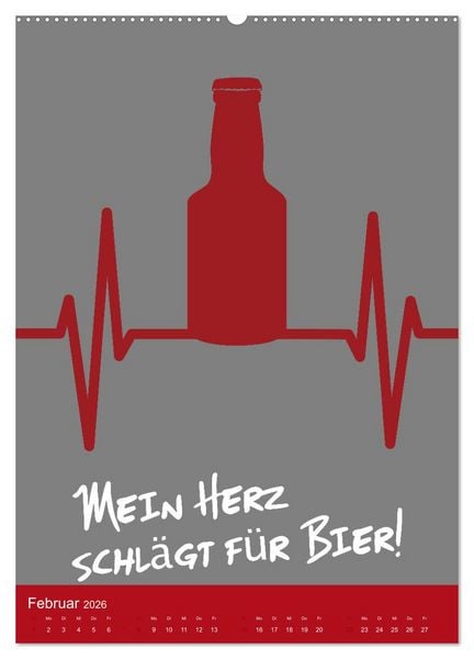 Produktbild: BIER Wandkalender -Trinken mit Stil (Wandkalender 2026 DIN A2 hoch), CALVENDO Monatskalender
