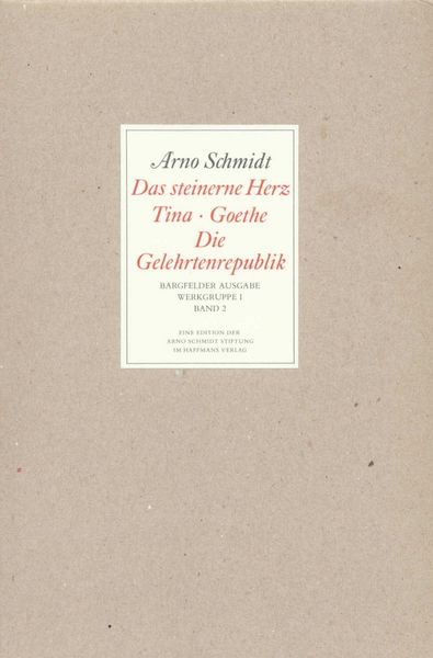 Produktbild: Bargfelder Ausgabe. Werkgruppe I. Romane, Erz&auml;hlungen, Gedichte, Juvenilia