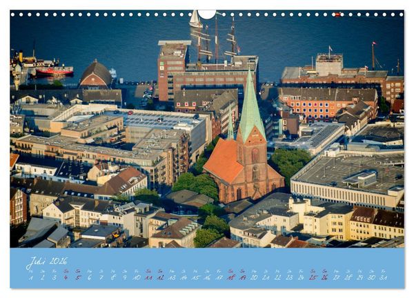 Produktbild: Kiel aus der Luft - Die Stadt an der F&ouml;rde aus dem Ballon fotografiert (Wandkalender 2026 DIN A3 quer), CALVENDO Monatskalender