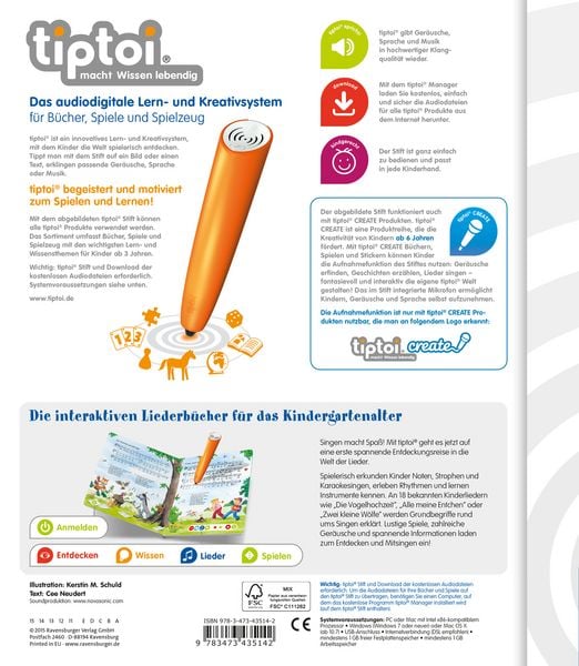 Produktbild: Tiptoi&reg; Meine sch&ouml;nsten Kinderlieder