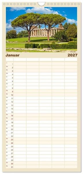 Produktbild: Familienplaner 2027 - Magna Graecia - Griechische antike St&auml;tten in S&uuml;ditalien mit 5 Spalten (Wandkalender, 21 x 45 cm) CALVENDO