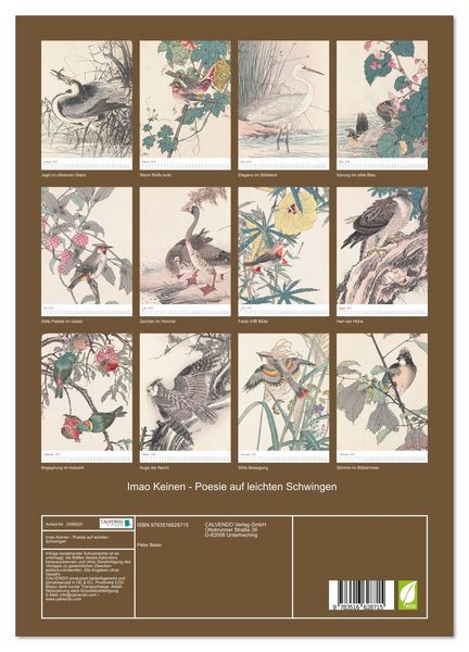 Produktbild: Imao Keinen - Poesie auf leichten Schwingen (Wandkalender 2026 DIN A3 hoch), CALVENDO Monatskalender
