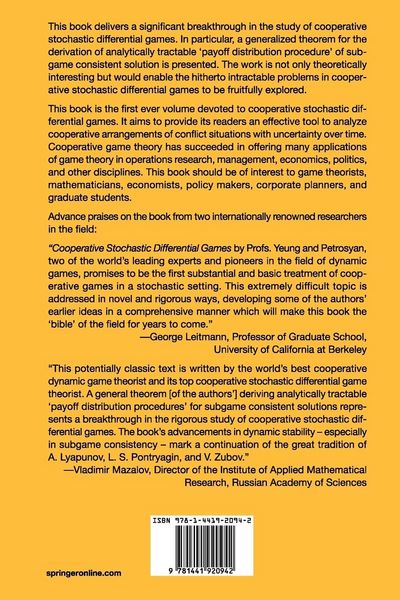 Produktbild: Cooperative Stochastic Differential Games