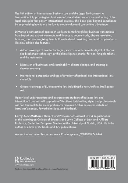 Produktbild: International Business Law and the Legal Environment