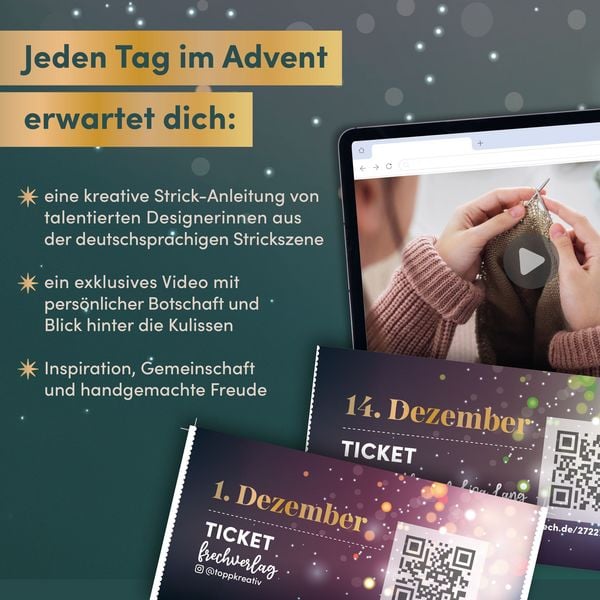 Produktbild: Let's knit! 24 Events im Advent