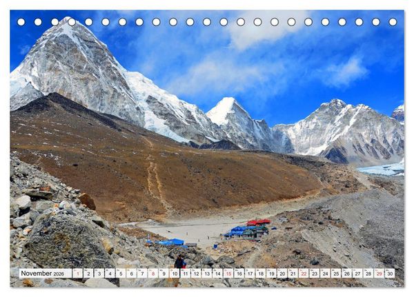 Produktbild: Wohnen im HIMALAYA (Tischkalender 2026 DIN A5 quer), CALVENDO Monatskalender