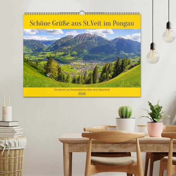 Produktbild: Sch&ouml;ne Gr&uuml;&szlig;e aus St.Veit im Pongau (Wandkalender 2026 DIN A2 quer), CALVENDO Monatskalender