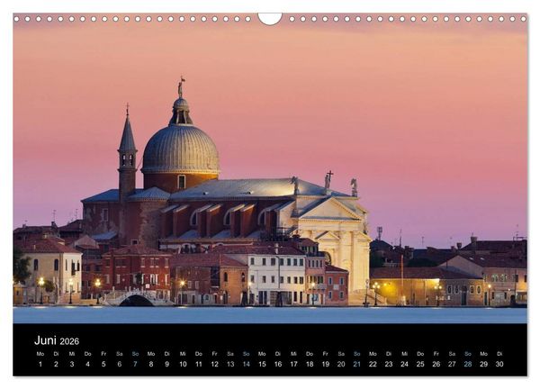 Produktbild: Venedig bei Nacht 2026 (Wandkalender 2026 DIN A3 quer), CALVENDO Monatskalender