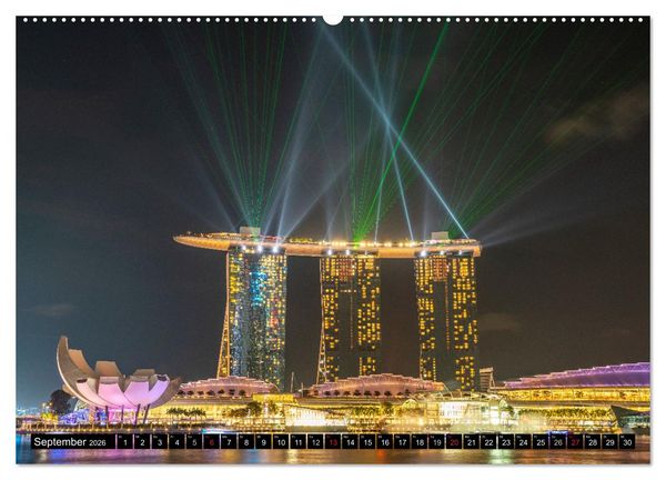Produktbild: Asien - Singapur (hochwertiger Premium Wandkalender 2026 DIN A2 quer), Kunstdruck in Hochglanz
