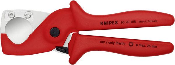 Produktbild: Knipex 90 20 185 Schlauchschneider Geeignet f&uuml;r (Abisoliertechnik) Kunststoffrohre, Schl&auml;uche 25 mm