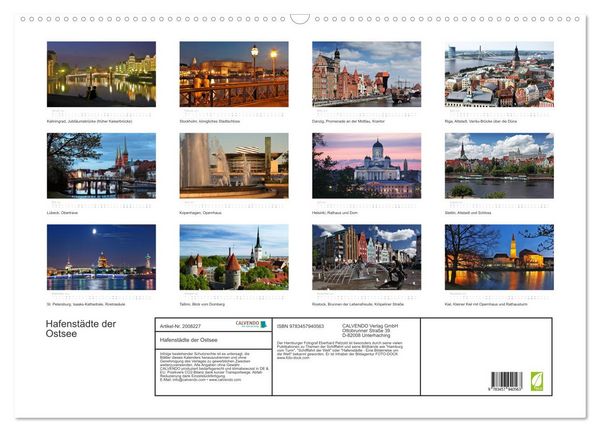 Produktbild: Hafenst&auml;dte der Ostsee (Wandkalender 2026 DIN A2 quer), CALVENDO Monatskalender