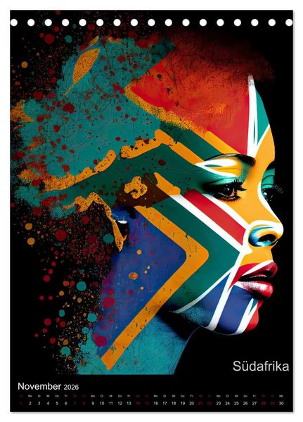 Produktbild: Afrikanische Sch&ouml;nheiten (Tischkalender 2026 DIN A5 hoch), CALVENDO Monatskalender