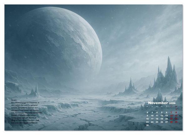 Produktbild: Phantastische Planeten (Wandkalender 2026 DIN A3 quer), CALVENDO Monatskalender