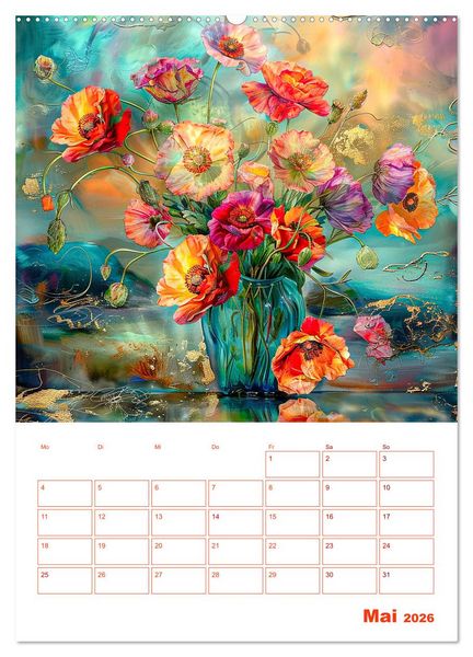 Produktbild: Blumenglanz (hochwertiger Premium Wandkalender 2026 DIN A2 hoch), Kunstdruck in Hochglanz